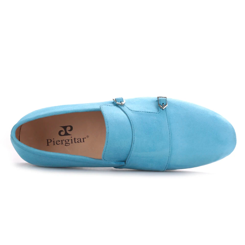 Piergitar 2020 men velvet shoe with velvet Hasp Party and Banquet men casual shoes British style men fashion loafers Plus size