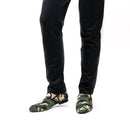 Piergitar British design classic-traditional loafers and military motif Camo print with leather insole men canvas casual shoes