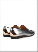New Arrival Men's Red Sole Luxury Chain Style Slip-On Loafers Multicolored Gold Silk Weave Shoes Plus Size