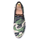 Piergitar British design classic-traditional loafers and military motif Camo print with leather insole men canvas casual shoes