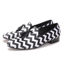 Mix color plaid pattern men's velvet shoes with black leather tassels for wedding and party men's dress shoes