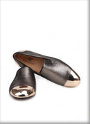 New Arrival Men's Red Sole Luxury Chain Style Slip-On Loafers Multicolored Gold Silk Weave Shoes Plus Size