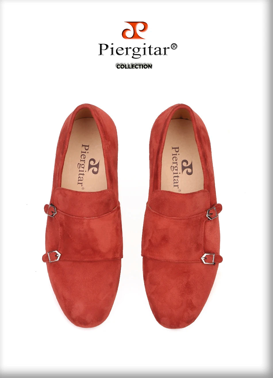 Piergitar 2020 men velvet shoe with velvet Hasp Party and Banquet men casual shoes British style men fashion loafers Plus size