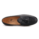 Piergitar 2019 Handmade embossed Genuine Leather Men shoes party and wedding Men's loafers with matching tassel plus size