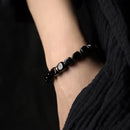 Cubic Black Obsidian Bracelet