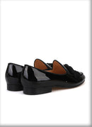 New Arrival Patent leather Handmade Tassel Men Smoking Slippers for Party and Wedding Men Loafers, Men's Dress Shoe