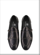 Smoking slippers for men in fashion party and wedding shoes made of genuine leather spikes