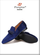 Piergitar 2021 Summer Handmade Men Velvet Loafers With Rope Decorations Italian Design Men Smoking Slippers For Banquet And Prom