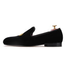 Piergitar new designs Handmade men velvets shoes with gold poker heart embroidery Fashion party and wedding men dress shoes
