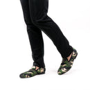 Piergitar British design classic-traditional loafers and military motif Camo print with leather insole men canvas casual shoes