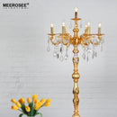 Meerosee Classic 7 Lights Crystal Floor Lamp