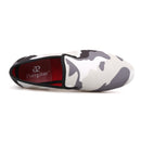 New style Combining traditional loafers with military design in a slipper exaggerated print