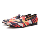 Piergitar British design classic-traditional loafers and military motif Camo print with leather insole men canvas casual shoes