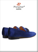 Piergitar 2021 Summer Handmade Men Velvet Loafers With Rope Decorations Italian Design Men Smoking Slippers For Banquet And Prom