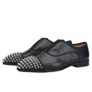 New Genuine Leather Mens Oxford Shoes With Studs Toe Italian Design For Party And Wedding Plus-Size
