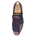 Piergitar 2021 American Flag Print  Men's Loafer Slippers For Party And Banquet Red Outsole Men's Casual Shoes Plus Size