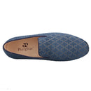 Piergitar 2021 Loafers Men Cross Printed Silk Man's Casual Shoes Leather Insole Male Smoking Slippers Handmade Plus Size