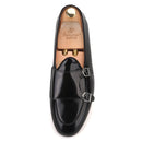 Piergitar 2019 New black Genuine leather men handmade loafers with metal buckle Fashion Party and wedding men dress shoes