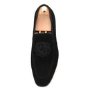 Piergitar 2019 Handmade Flower decoration Men Velvet Shoes Party and Wedding Men Loafers Men's casual shoes Plus size