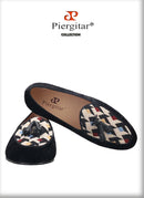 Piergitar 2021 Men Loafers Velvet Stitching Knit Man's Casual Shoes Handmade Tassel Male Smoking Slippers Man Flats Plus Size