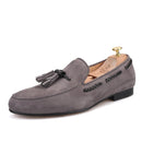 Plus size men's party and prom shoes made of velvet with a new tassel style.