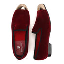 PIERGITAR 2020 Handmade Men velvet Shoes New Metal toe Black colors smoking slipper male prom and banquet loafers