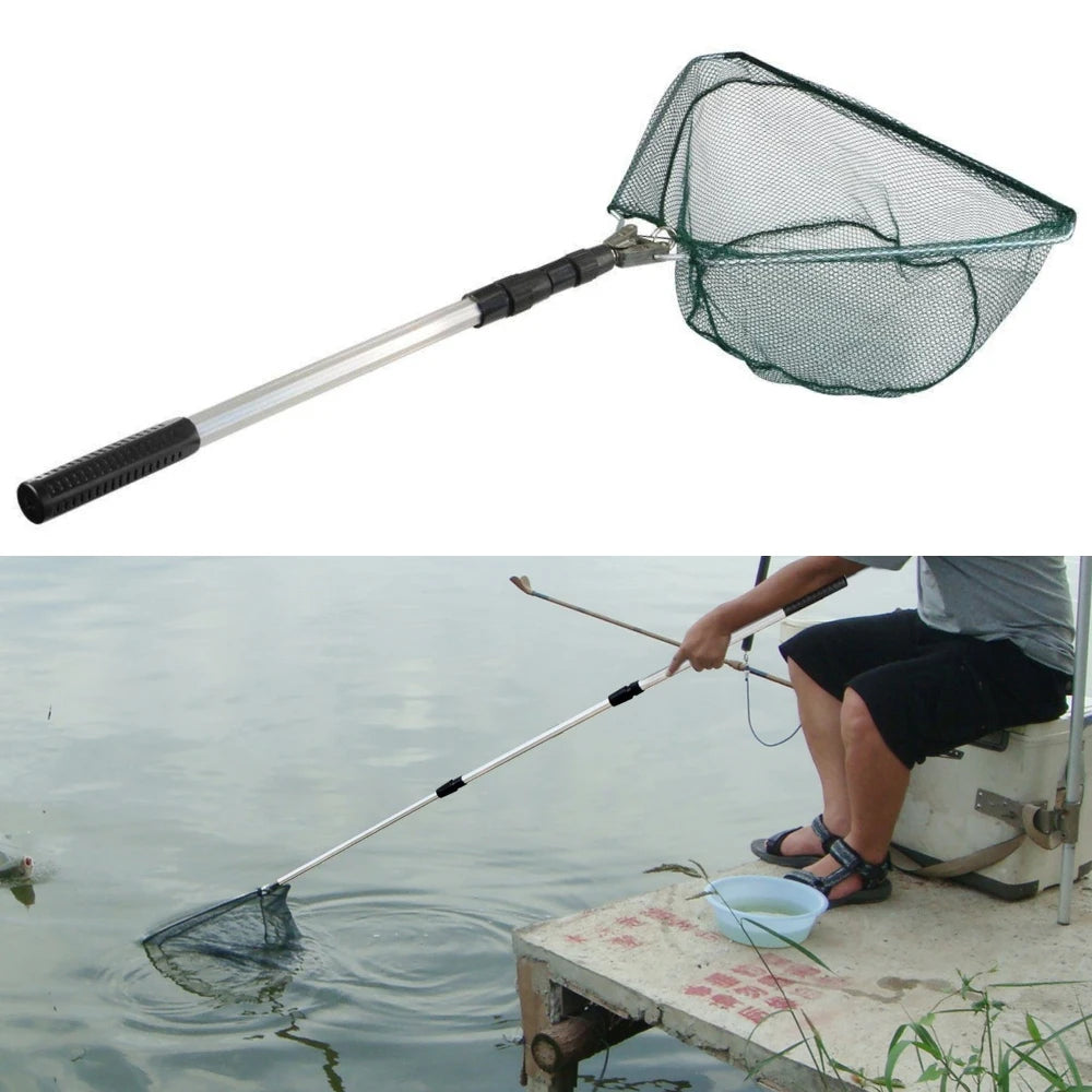 Telescopic Landing Net Folding Fishing Pole