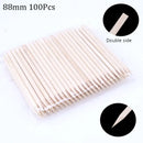 100/50Pcs Orange Wood Nail Sticks