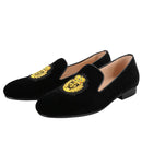 Summer New Model Imported From India British Royal Style Patch Embroidery Men Velvet Shoes Handmade Slip-On Loafers