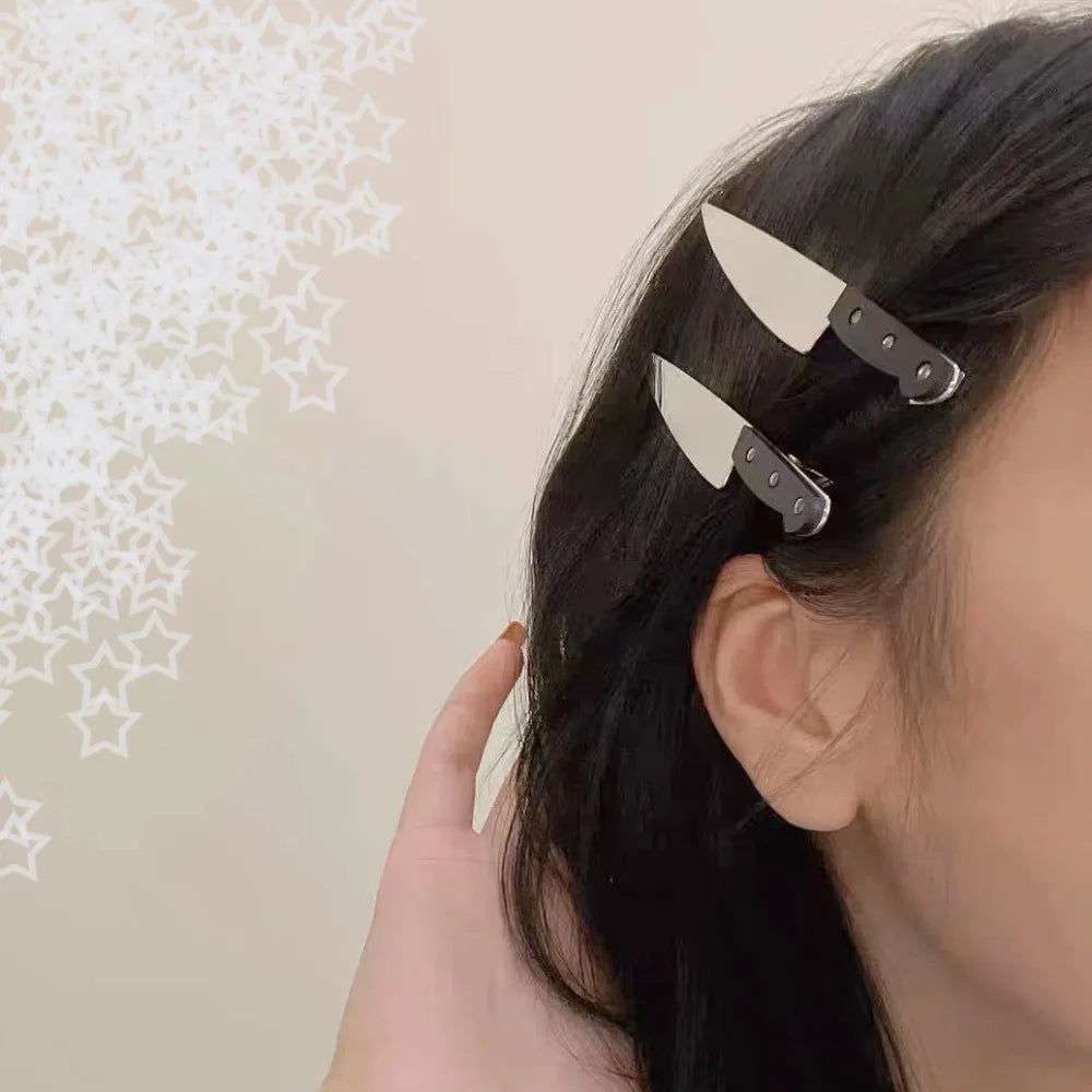 2pcs Knife Hair Clips