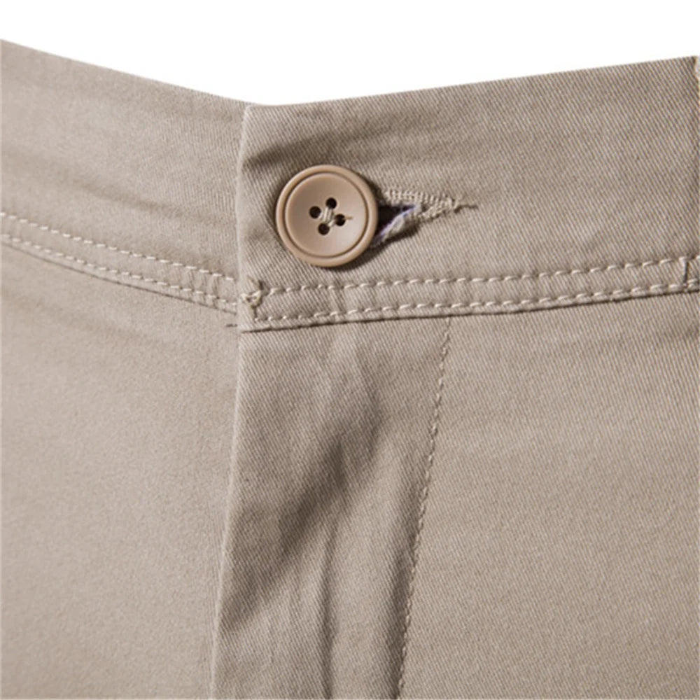 Men Solid Color Slim Fit Pants