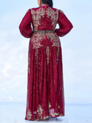 Women's Plus size Sequins High Neck Dress