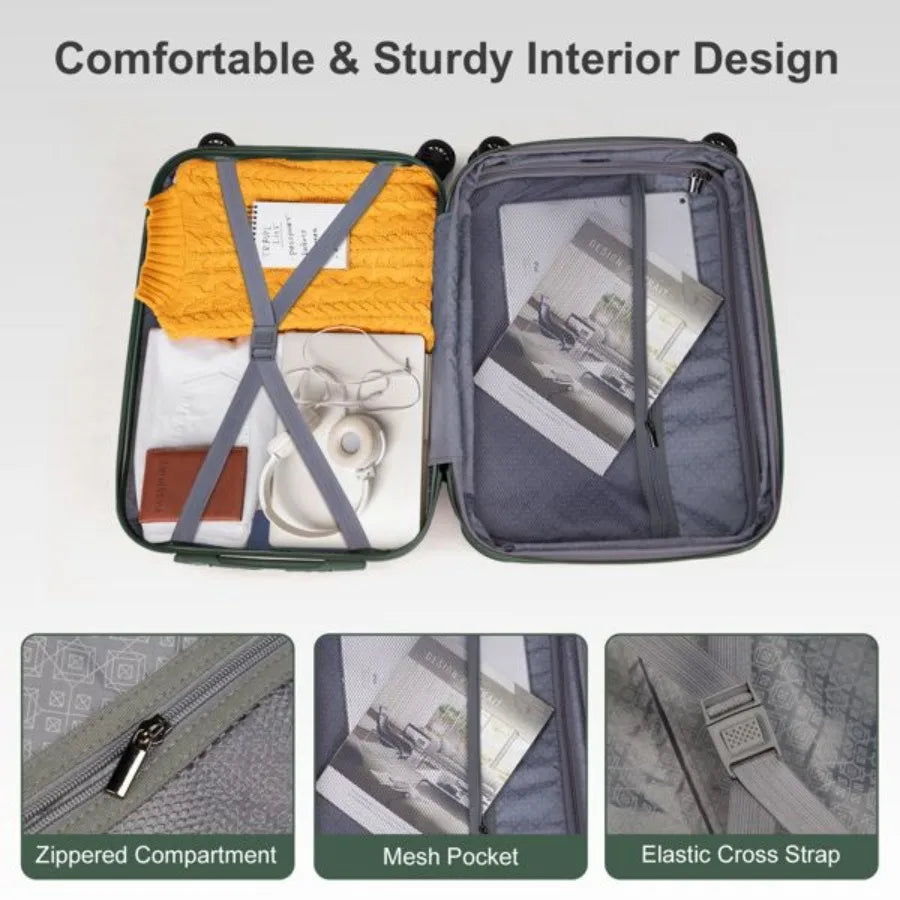 2 Piece Carry On Luggage Set