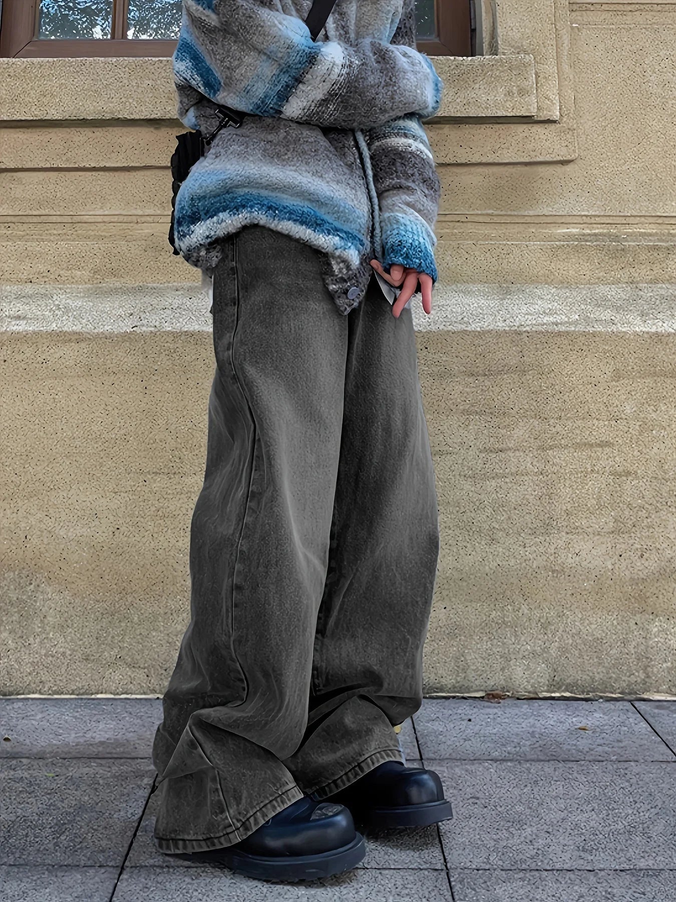 High Waist Streetwear Baggy Trousers