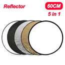 5 in 1 Round Reflectors Collapsible Photography Fill Light Batter Diffuser