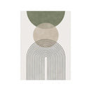 Sage Green Botanical Abstract Boho Geometry Wall Art