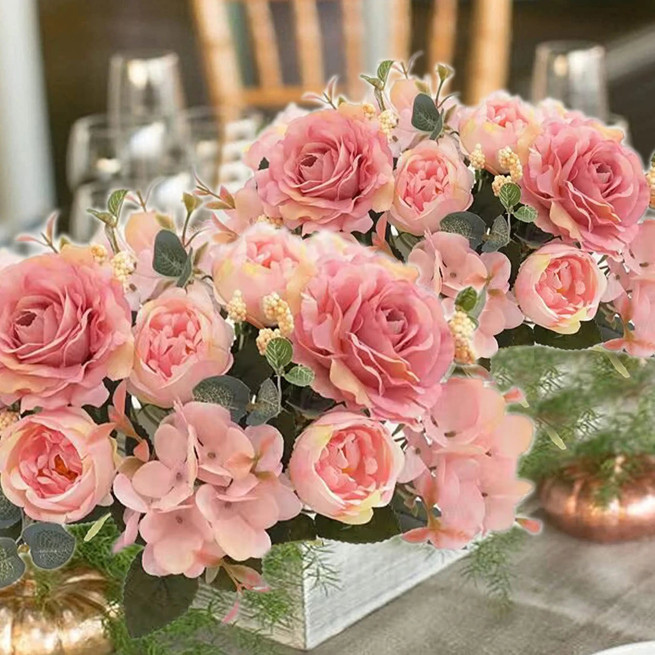 10PCS Artificial Peony Flowers