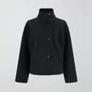 Stand Collar Women Winter Woolen Coats 2025 Spring Single Breasted Loose Female Long Sleeve Jacket Office Lady Street Short Coat