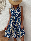 Women's Sleeveless Floral Print Dress