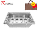 Portable Camping Folding Removable Wood Table Gas Stove