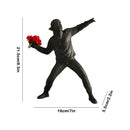 Modern Art Resin Banksy Sculptures Flower