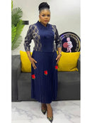 EGRM Miyake Folds Pleated Dress For Women 2025 New Printed Suit Collar Fashion A-line Skirt Elegant Party Women's Clothing 6R578