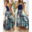 2022 New Independent Station Amazon Tank Splicing Printing Irregular Strapless Dress Large Quantity In Stock