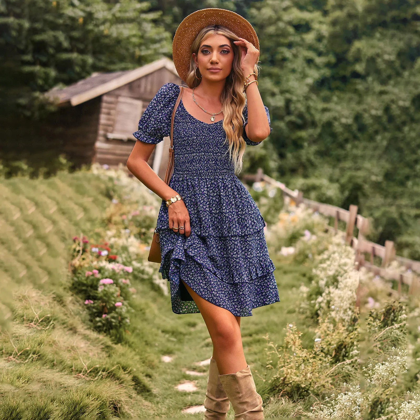 Women's Flower Print Dress