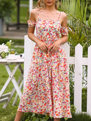 Women's Printed Botanical Floral Dress