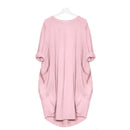 Women Casual Loose Dress with Pocket Fashion Ladies Solid Dress Women's O Neck Long Tops T Shirt Dress Streetwear Plus Size