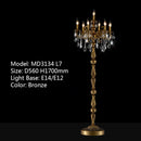 Meerosee Classic 7 Lights Crystal Floor Lamp