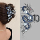 Blue Dragon Hairpin With Pearl Hair Claw
