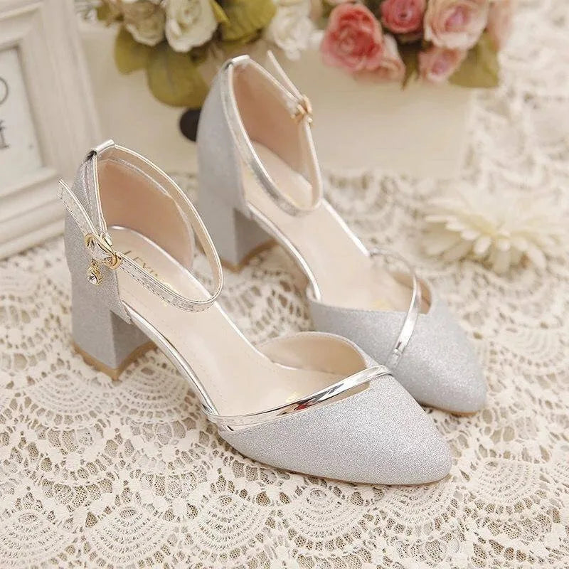 Summer Black High-heeled Shoes