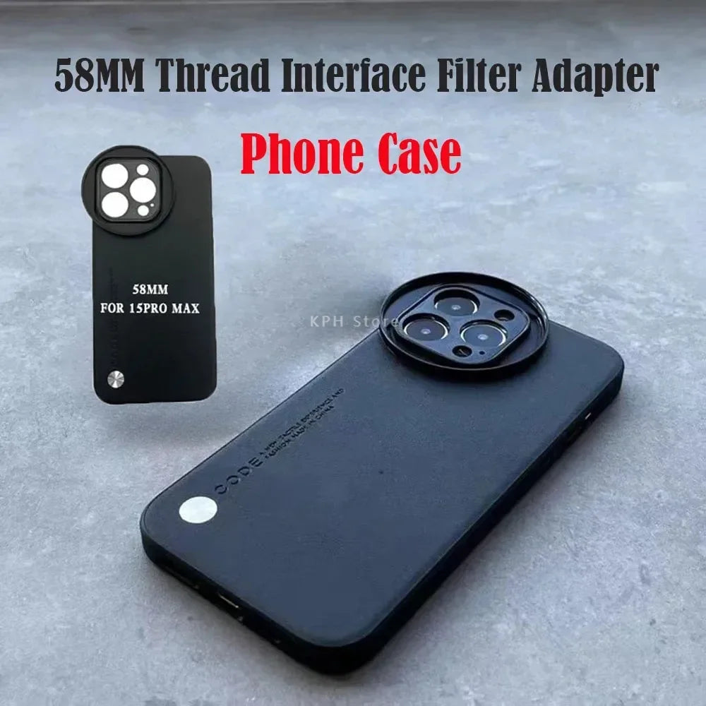 58MM Thread Interface Filter Ring Adapter Phone Case